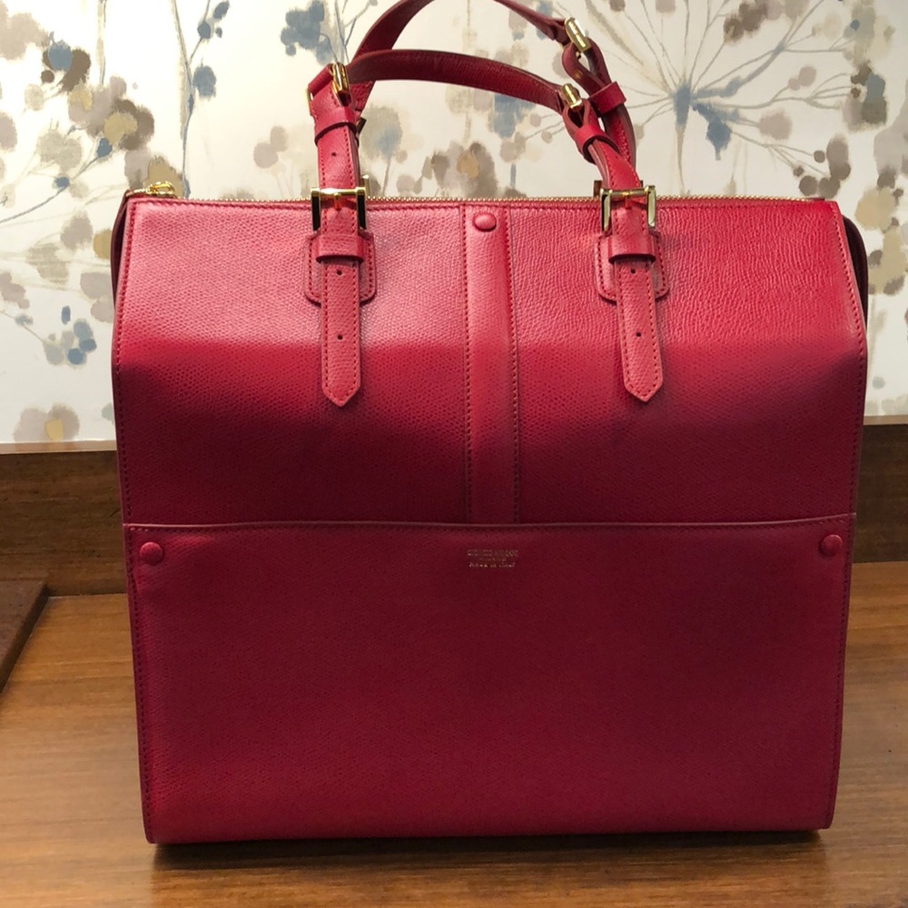 Giorgio Armani red handbag